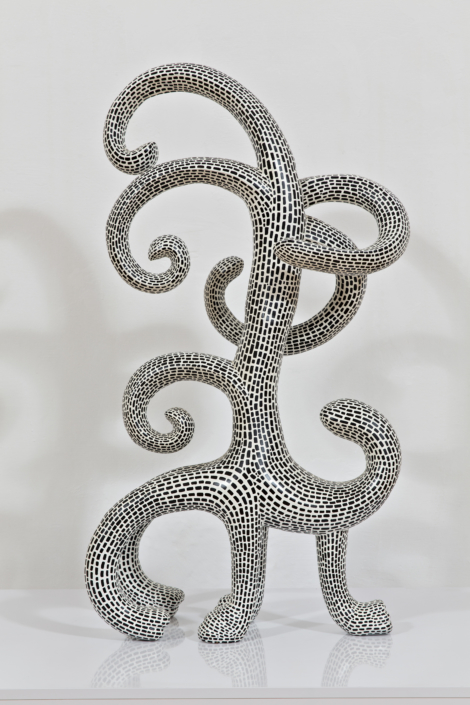 Figur in Motion, Bronze Handbemalt, Unikat 110 x 60 x 30 cm. 2017