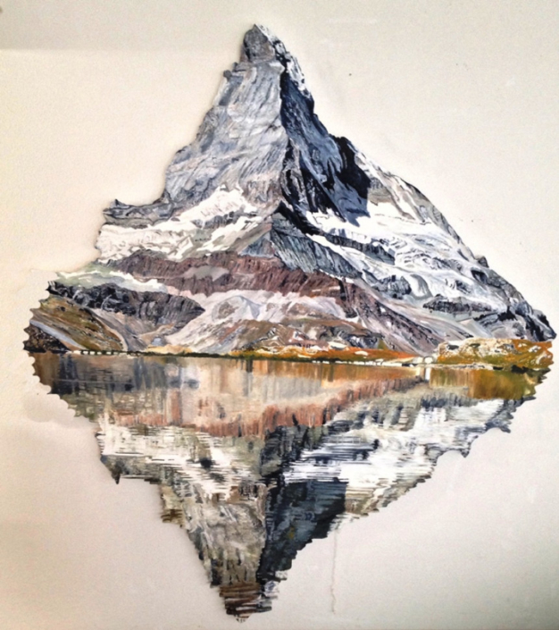 Matterhorn, Oil on cut out wood, 2013 198 x 178 cm